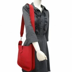 Hermes Rouge Casaque Togo Evelyne PM I For Women -Deals Hermes Store luxury women hermes used handbags p41827 002