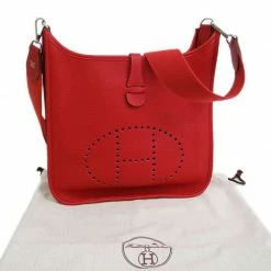 Hermes Rouge Casaque Togo Evelyne PM I For Women -Deals Hermes Store luxury women hermes used handbags p41827 011
