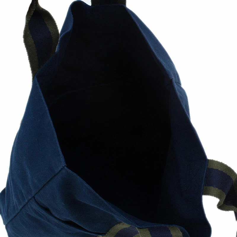 Hermes Navy Blue Canvas Fourre Tout Shopping Tote Bag For Women 15 Hermes Navy Blue Canvas Fourre Tout Shopping Tote Bag For Women - Image 13