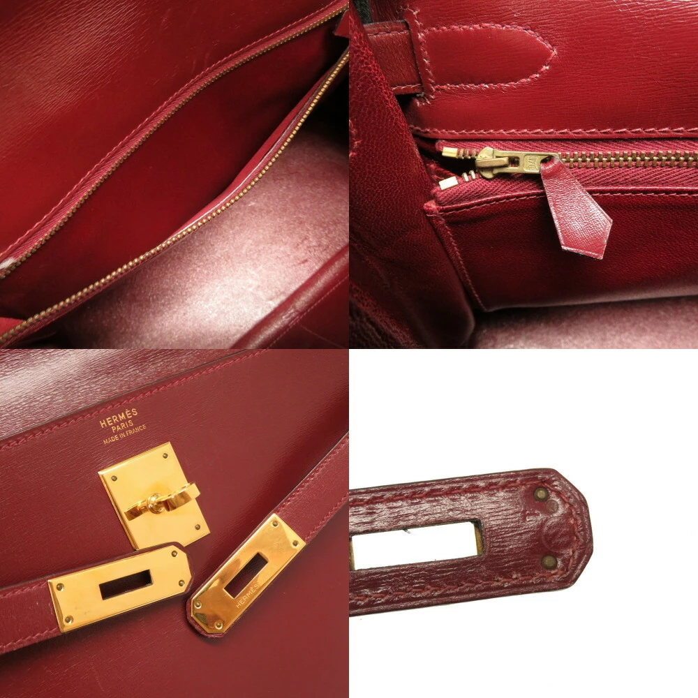 Hermes Red Box Leather Kelly Retourne 32 Bag For Women 7 Hermes Red Box Leather Kelly Retourne 32 Bag For Women - Image 5