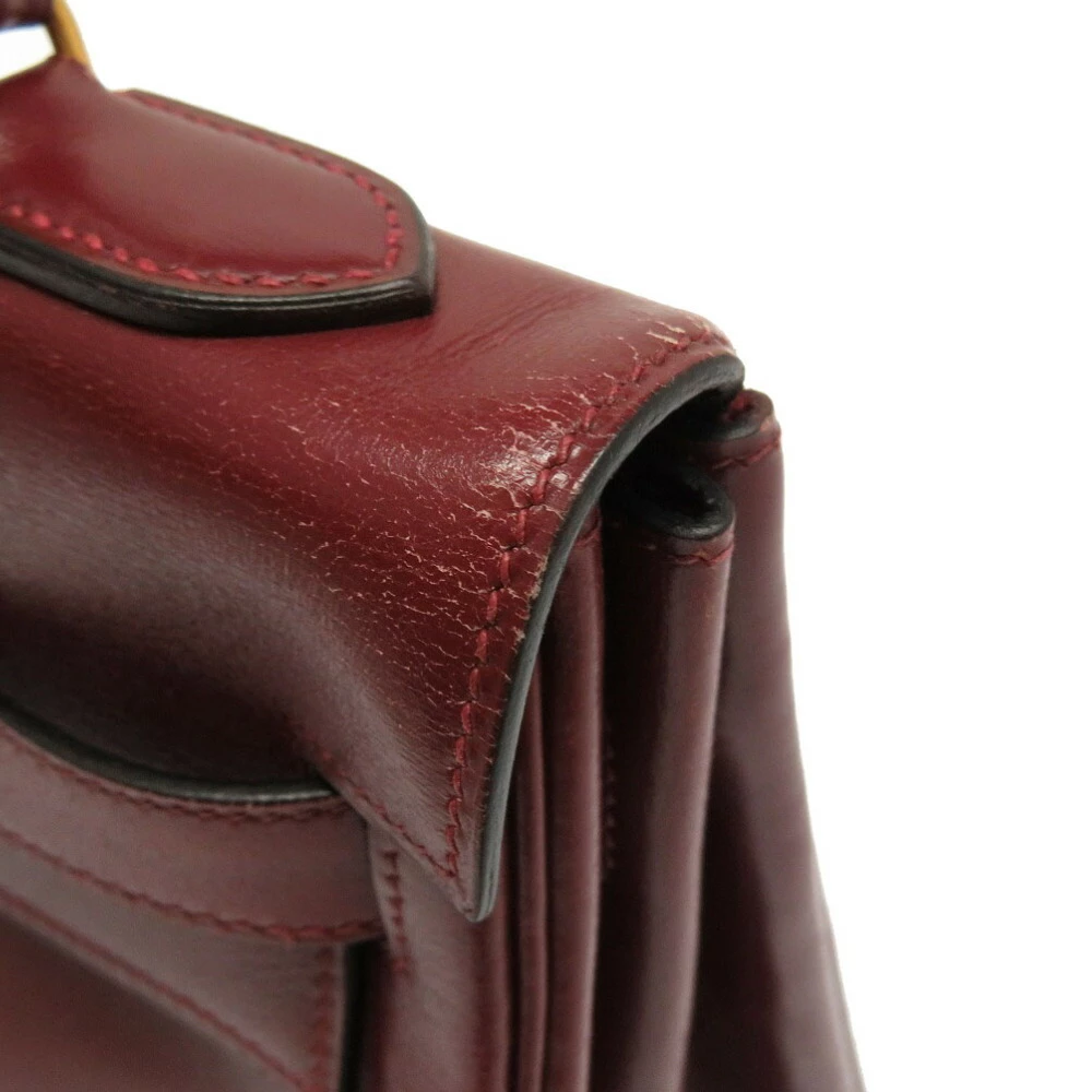 Hermes Red Box Leather Kelly Retourne 32 Bag For Women 8 Hermes Red Box Leather Kelly Retourne 32 Bag For Women - Image 6