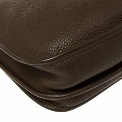 Hermes Chocolat Togo Leather Evelyne III PM Bag For Women 27 Hermes Chocolat Togo Leather Evelyne III PM Bag For Women -Deals Hermes Store luxury women hermes used handbags p420959 007