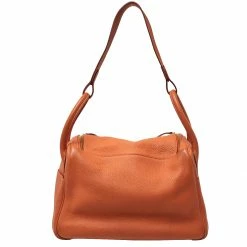 Hermes Orange Taurillon Clemence Leather Lindy 30 Bag For Women 18 Hermes Orange Taurillon Clemence Leather Lindy 30 Bag For Women -Deals Hermes Store luxury women hermes used handbags p423836 005