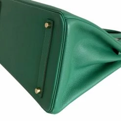 Hermes Hermès Vert Vertigo Epsom Birkin 35 Bag For Women -Deals Hermes Store luxury women hermes used handbags p423921 006