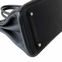 Hermes Hermès Black Taurillon Clemence Birkin 30 Bag For Women 24 Hermes Hermès Black Taurillon Clemence Birkin 30 Bag For Women -Deals Hermes Store luxury women hermes used handbags p423922 004