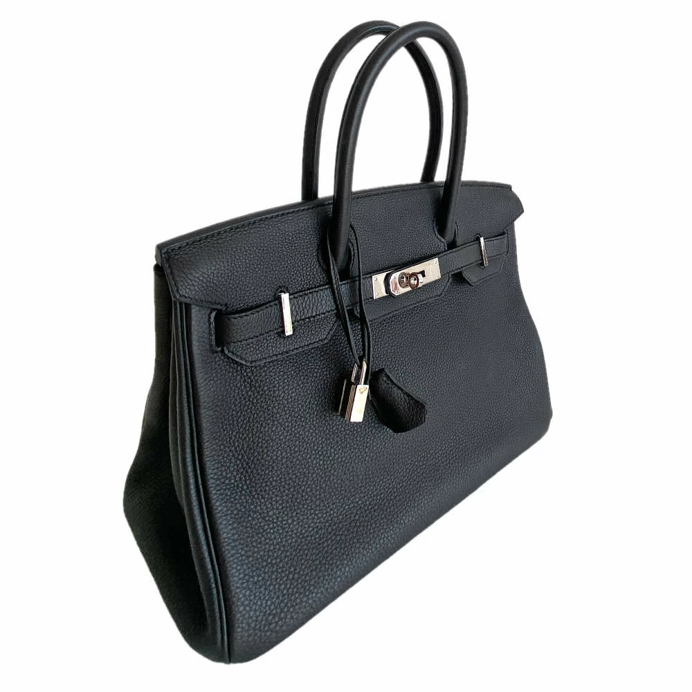 Hermes Hermès Black Taurillon Clemence Birkin 30 Bag For Women 4 Hermes Hermès Black Taurillon Clemence Birkin 30 Bag For Women - Image 2