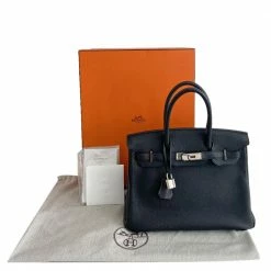 Hermes Hermès Black Taurillon Clemence Birkin 30 Bag For Women 21 Hermes Hermès Black Taurillon Clemence Birkin 30 Bag For Women -Deals Hermes Store luxury women hermes used handbags p423922 010