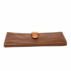 Hermes Noisette/Orange Chevre Leather Bearn Gusset Wallet For Women -Deals Hermes Store luxury women hermes used handbags p426471 011