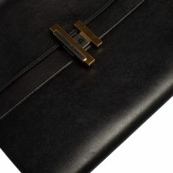 Hermes Noir Veau Villandry Leather Cinhetic Clutch For Women -Deals Hermes Store luxury women hermes used handbags p426508 009