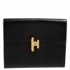Hermes Noir Veau Villandry Leather Cinhetic Clutch For Women -Deals Hermes Store luxury women hermes used handbags p426508 015