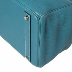 Hermes Blue Jean Togo Leather Palladium Hardware Birkin 40 Bag For Women -Deals Hermes Store luxury women hermes used handbags p428197 007