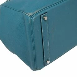 Hermes Blue Jean Togo Leather Palladium Hardware Birkin 40 Bag For Women -Deals Hermes Store luxury women hermes used handbags p428197 008