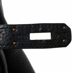 Hermes Black Clemence Leather Gold Hardware Birkin 35 Bag For Women -Deals Hermes Store luxury women hermes used handbags p428779 007