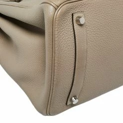 Hermes Gris Tourterelle Togo Leather Palladium Hardware Birkin 35 Bag For Women -Deals Hermes Store luxury women hermes used handbags p428812 006