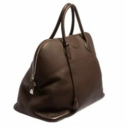 Hermes Hermès Cacao Togo Leather Bolide 45 Bag For Women -Deals Hermes Store luxury women hermes used handbags p428951 014