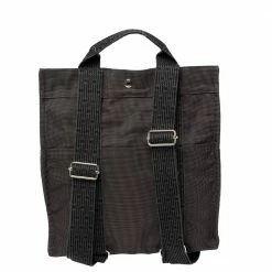 Hermes Dark Grey Canvas Herline PM Travel Backpack For Women -Deals Hermes Store luxury women hermes used handbags p429423 009