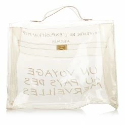 Hermes White Vinyl Kelly Tote Bag For Women -Deals Hermes Store luxury women hermes used handbags p434579 007