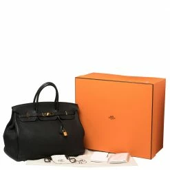 Hermes Black Togo Leather Gold Hardware Birkin 40 Bag For Women -Deals Hermes Store luxury women hermes used handbags p436898 002