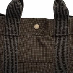 Hermes Grey Canvas Herline GM Tote Bag For Women -Deals Hermes Store luxury women hermes used handbags p437164 008