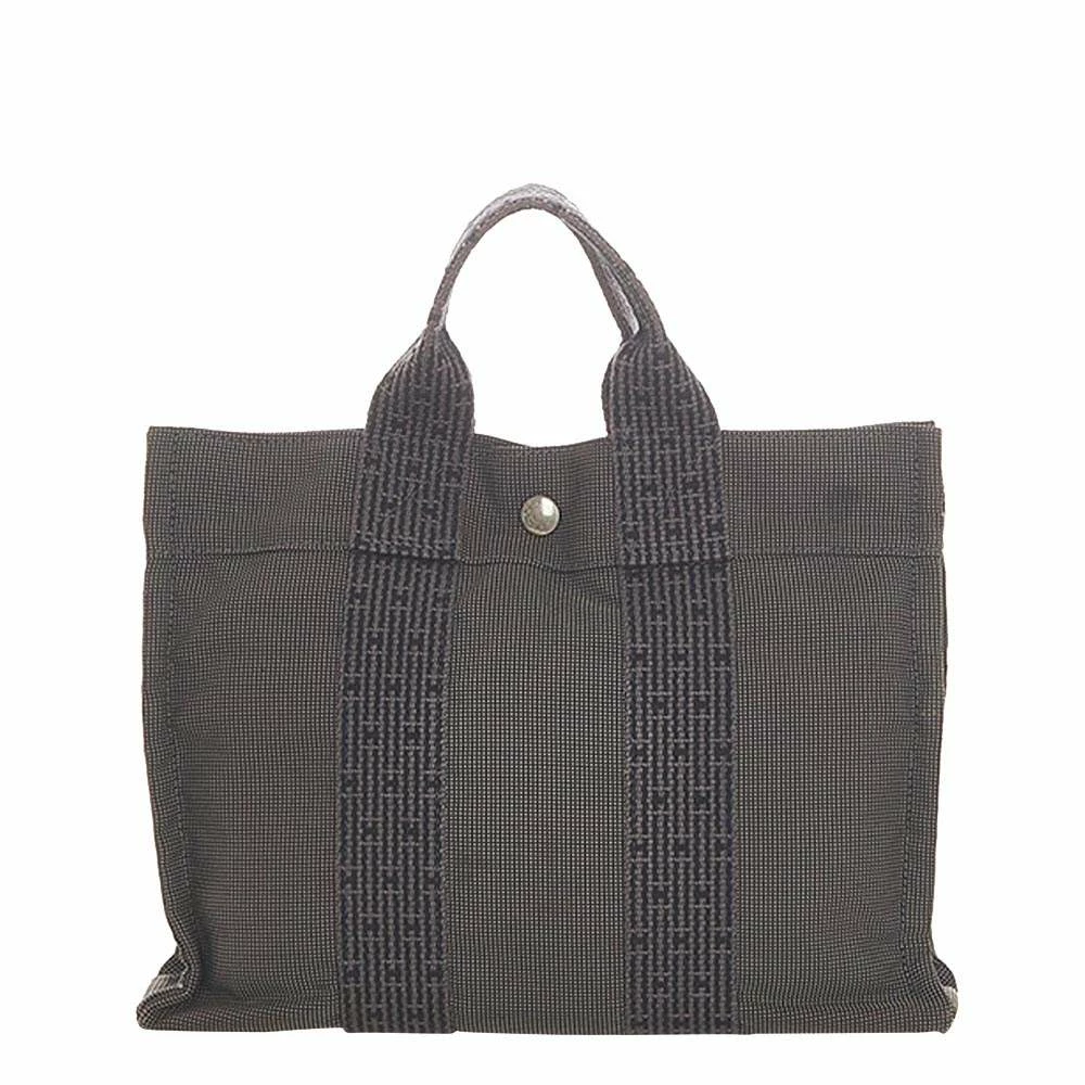 Hermes Grey Canvas Herline PM Bag For Women 3 Hermes Grey Canvas Herline PM Bag For Women