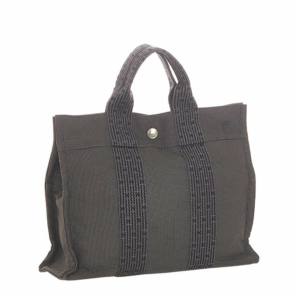 Hermes Grey Canvas Herline PM Bag For Women 4 Hermes Grey Canvas Herline PM Bag For Women - Image 2