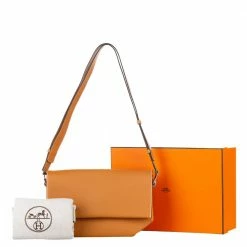 Hermes Brown Celemence Leather Novillo Opli 28 Bag For Women -Deals Hermes Store luxury women hermes used handbags p445231 002