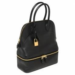 Hermes Hermès Black Swift Leather Gold Finished Bolide Secret Bag For Women -Deals Hermes Store luxury women hermes used handbags p445885 012