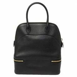Hermes Hermès Black Swift Leather Gold Finished Bolide Secret Bag For Women -Deals Hermes Store luxury women hermes used handbags p445885 014