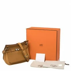 Hermes Natural Sable/Ocre Swift And Togo Leather Jypsiere 28 Bag For Women -Deals Hermes Store luxury women hermes used handbags p445888 003