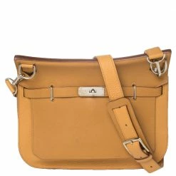 Hermes Natural Sable/Ocre Swift And Togo Leather Jypsiere 28 Bag For Women