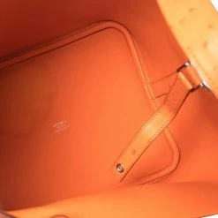 Hermes Hermès Poppy Ostrich Lock Picotin MM Bag For Women -Deals Hermes Store luxury women hermes used handbags p445900 014