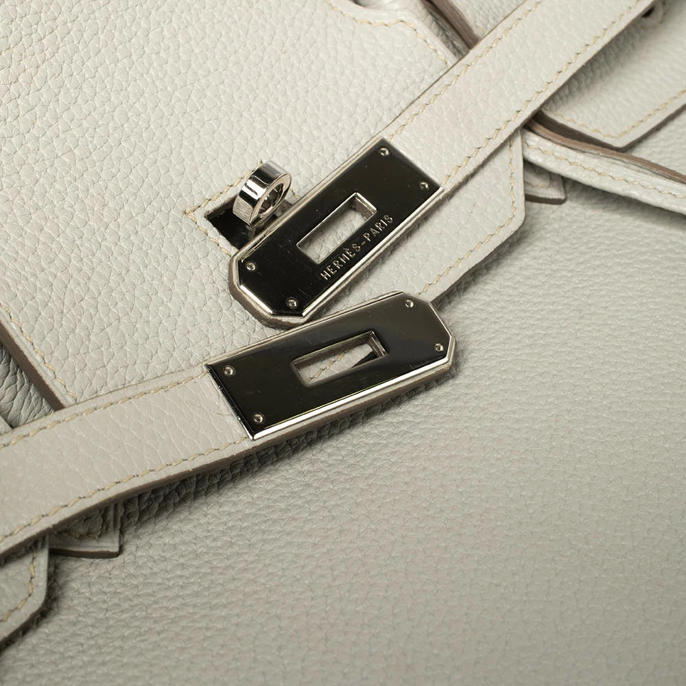 Hermes Hermès Gris Perle Togo Leather Palladium Finished Birkin 40 Bag For Women 7 Hermes Hermès Gris Perle Togo Leather Palladium Finished Birkin 40 Bag For Women - Image 5