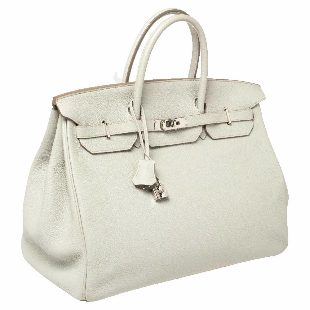 Hermes Hermès Gris Perle Togo Leather Palladium Finished Birkin 40 Bag For Women 5 Hermes Hermès Gris Perle Togo Leather Palladium Finished Birkin 40 Bag For Women - Image 3