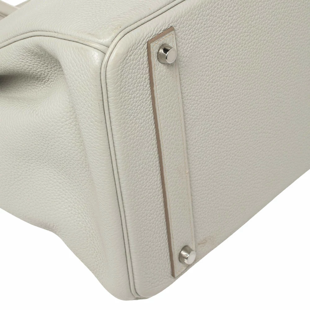 Hermes Hermès Gris Perle Togo Leather Palladium Finished Birkin 40 Bag For Women 17 Hermes Hermès Gris Perle Togo Leather Palladium Finished Birkin 40 Bag For Women - Image 15