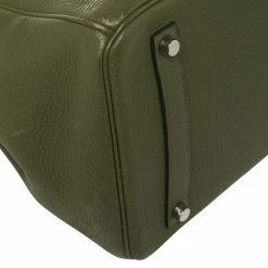 Hermes Vert Pelouse Togo Leather Palladium Finished Birkin 35 Bag For Women -Deals Hermes Store luxury women hermes used handbags p445912 008