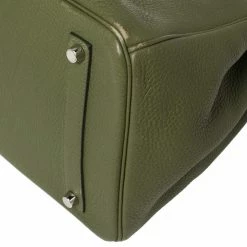 Hermes Vert Pelouse Togo Leather Palladium Finished Birkin 35 Bag For Women -Deals Hermes Store luxury women hermes used handbags p445912 009