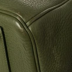 Hermes Vert Pelouse Togo Leather Palladium Finished Birkin 35 Bag For Women -Deals Hermes Store luxury women hermes used handbags p445912 011