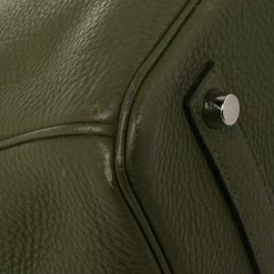 Hermes Vert Pelouse Togo Leather Palladium Finished Birkin 35 Bag For Women -Deals Hermes Store luxury women hermes used handbags p445912 012