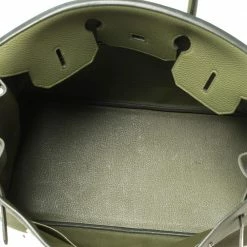 Hermes Vert Pelouse Togo Leather Palladium Finished Birkin 35 Bag For Women -Deals Hermes Store luxury women hermes used handbags p445912 014