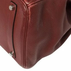 Hermes Rubis Togo Leather Palladium Finished Birkin 35 Bag For Women -Deals Hermes Store luxury women hermes used handbags p445930 007