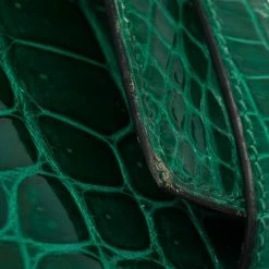 Hermes Hermès Vert Emerald Shine Crocodile Porosus Palladium Finished Kelly Sellier 35 Bag For Women -Deals Hermes Store luxury women hermes used handbags p445938 013