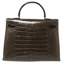 Hermes Hermès Tri Color Shine Alligator Gold Finished Kelly Sellier 35 Bag For Women 19 Hermes Hermès Tri Color Shine Alligator Gold Finished Kelly Sellier 35 Bag For Women -Deals Hermes Store luxury women hermes used handbags p445943 006