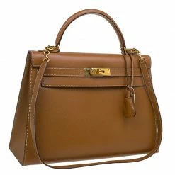 Hermes Orange Epsom Leather Gold Hardware Kelly Sellier 32 Bag For Women -Deals Hermes Store luxury women hermes used handbags p44717 003