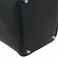 Hermes Bleu Indigo/Black/Terre Battue Epsom Leather Lock Picotin Cuir De Tressage PM Bag For Women -Deals Hermes Store luxury women hermes used handbags p448820 001