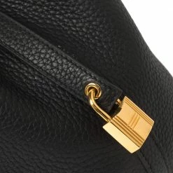 Hermes Black Clemence Leather Lock Picotin PM Bag For Women -Deals Hermes Store luxury women hermes used handbags p449670 005