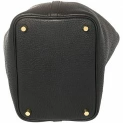 Hermes Black Clemence Leather Lock Picotin PM Bag For Women -Deals Hermes Store luxury women hermes used handbags p449670 013