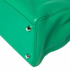 Hermes Menthe Taurillon Clemence Leather Palladium Finished Kelly Retourne 35 Bag For Women -Deals Hermes Store luxury women hermes used handbags p450037 005