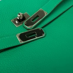 Hermes Menthe Taurillon Clemence Leather Palladium Finished Kelly Retourne 35 Bag For Women -Deals Hermes Store luxury women hermes used handbags p450037 009