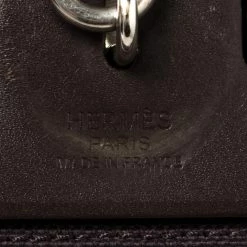 Hermes Cacao/Prune Canvas And Leather Herbag Zip 31 Bag For Women -Deals Hermes Store luxury women hermes used handbags p450046 003