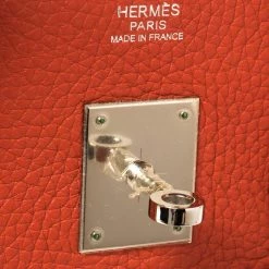 Hermes Rouge Pivoine Craie Clemence Leather Palladium Finished Birkin 30 Bag For Women -Deals Hermes Store luxury women hermes used handbags p450058 006